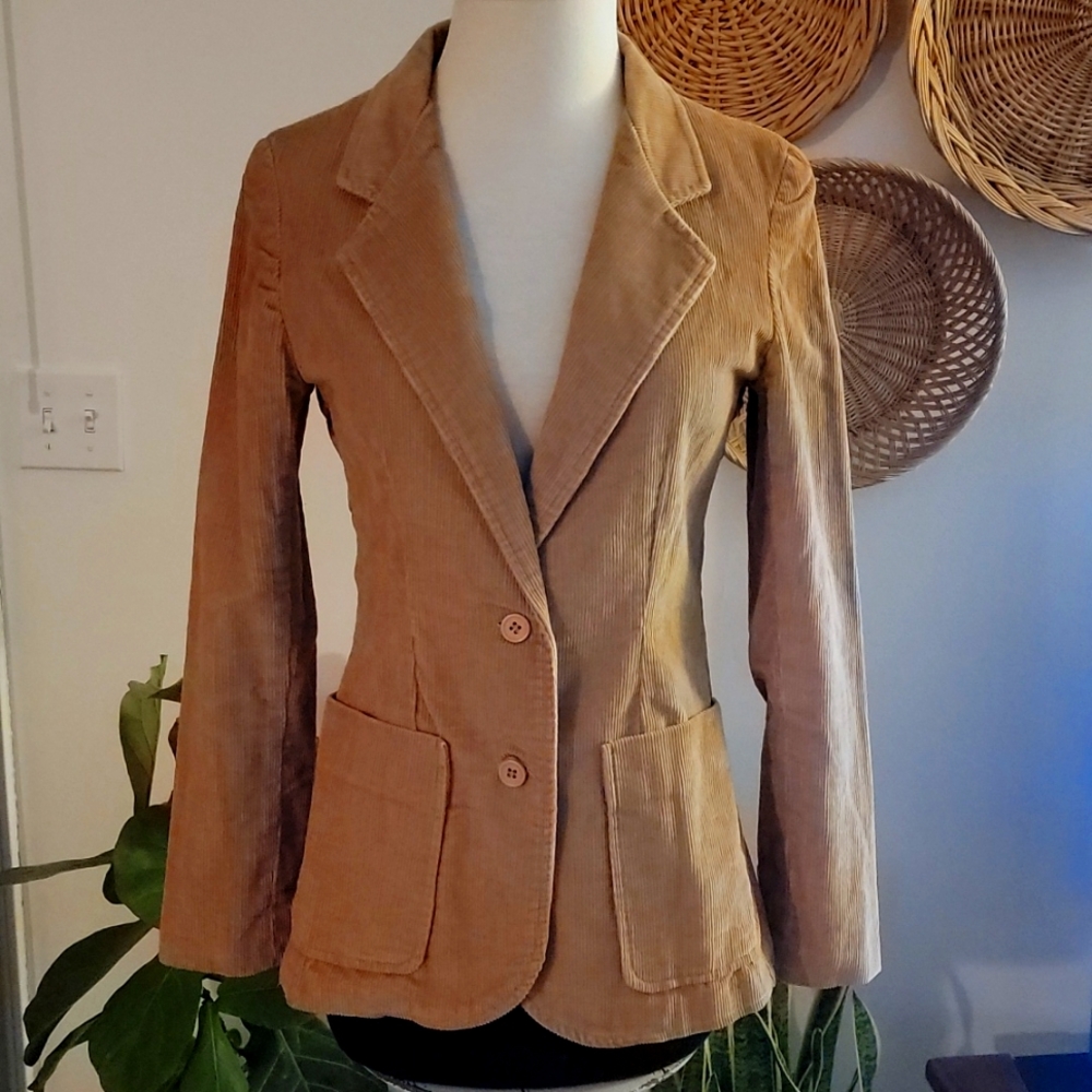 Corduroy camel blazer